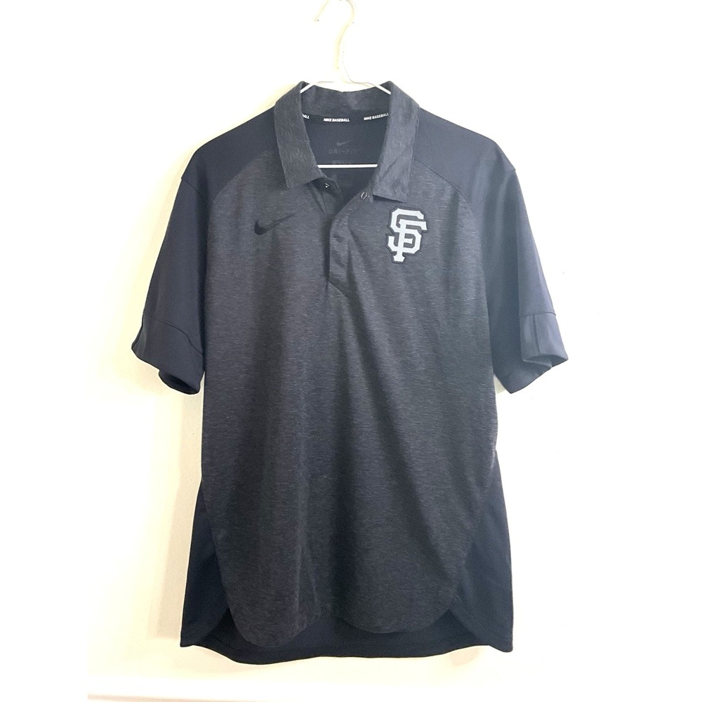 Nike Baseball‎ x San Francisco MLB Polo Dri-Fit Gray Polo Men Size M